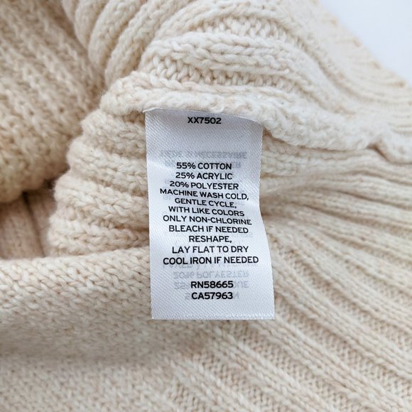 Abound Size M Womens Cozy Ribbed Knit Hoodie In Beige Oatmeal Light Heather - Picture 9 of 9